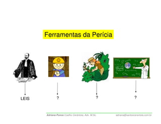 Ferramentas da Perícia




LEIS           ?                                ?                  ?



       Adriana Ponce Coelho Cerântola, Adv. M.Sc.   adriana@santoscerantola.com.br
 