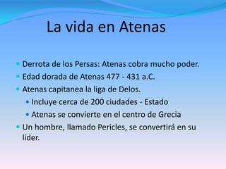 Pericles y elapogeo de Atenas | PPTX