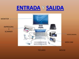MONITOR



  IMPRESORA
      Y
   SCANNER
                                VIDEOCAMARA




                            WEB CAM



              TECLADO   MOUSE
 