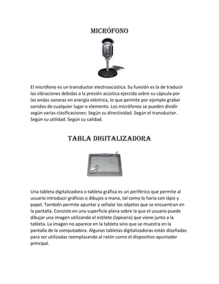 Periféricos  de entrada