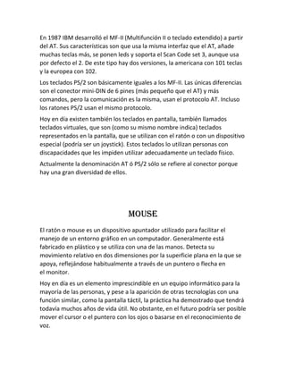 Periféricos  de entrada