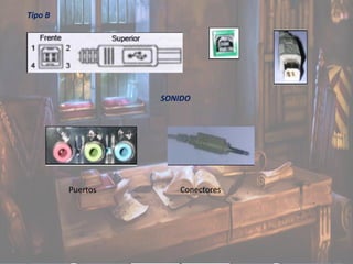 Tipo B
SONIDO
Puertos Conectores
 