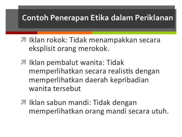 Periklanan dan dimensi etika