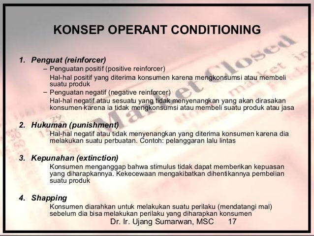 Perilaku konsumen prof ujang 5. proses belajar konsumen 