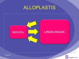 ALLOPLASTIS

INDIVIDU

11/01/13

LINGKUNGAN

12

 