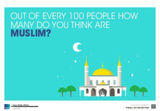 © Ipsos MORI 
Source: Ipsos Global @dvisor 
PERILS OF PERCEPTION 
9 
OUT OF EVERY 100 PEOPLE HOW 
MANY DO YOU THINK ARE 
MUSLIM? 
 