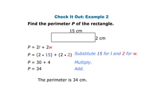 Perimeter Example Math learning strand three - Mathematics Perimeter | PPTX