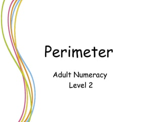 Perimeter  Adult Numeracy  Level 2 