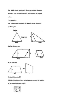 (b) Parallelograms
(c) Trapezium