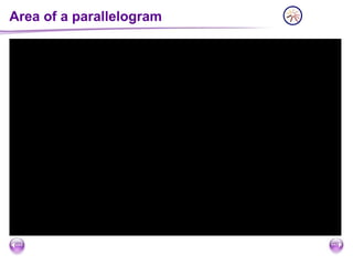 Area of a parallelogram
 
