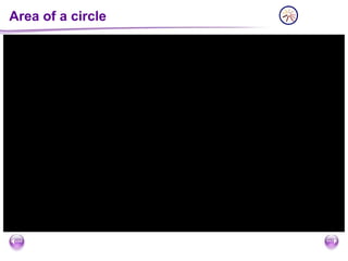 Area of a circle
 