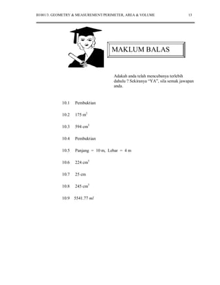 Perimeter area volume | PDF