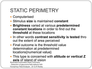 G R Reddy Perimetry Perimetry 1 | PPTX