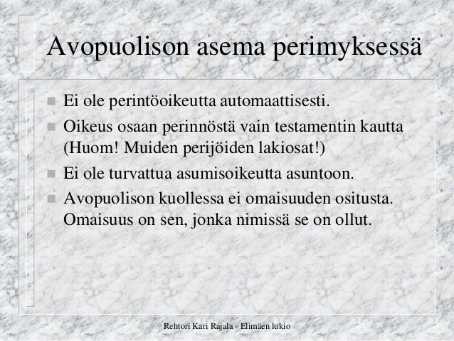 Avopuolison velat Avopuolison velat