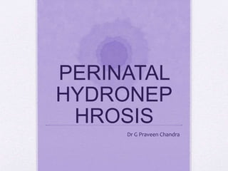 PERINATAL
HYDRONEP
HROSIS
Dr G Praveen Chandra
 