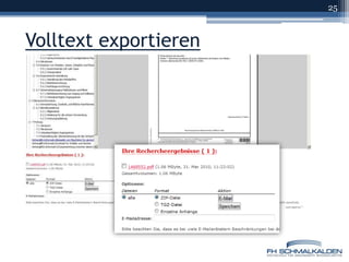 Volltext exportieren25