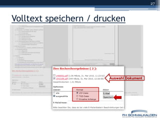 Volltext speichern / drucken27Auswahl Dokument