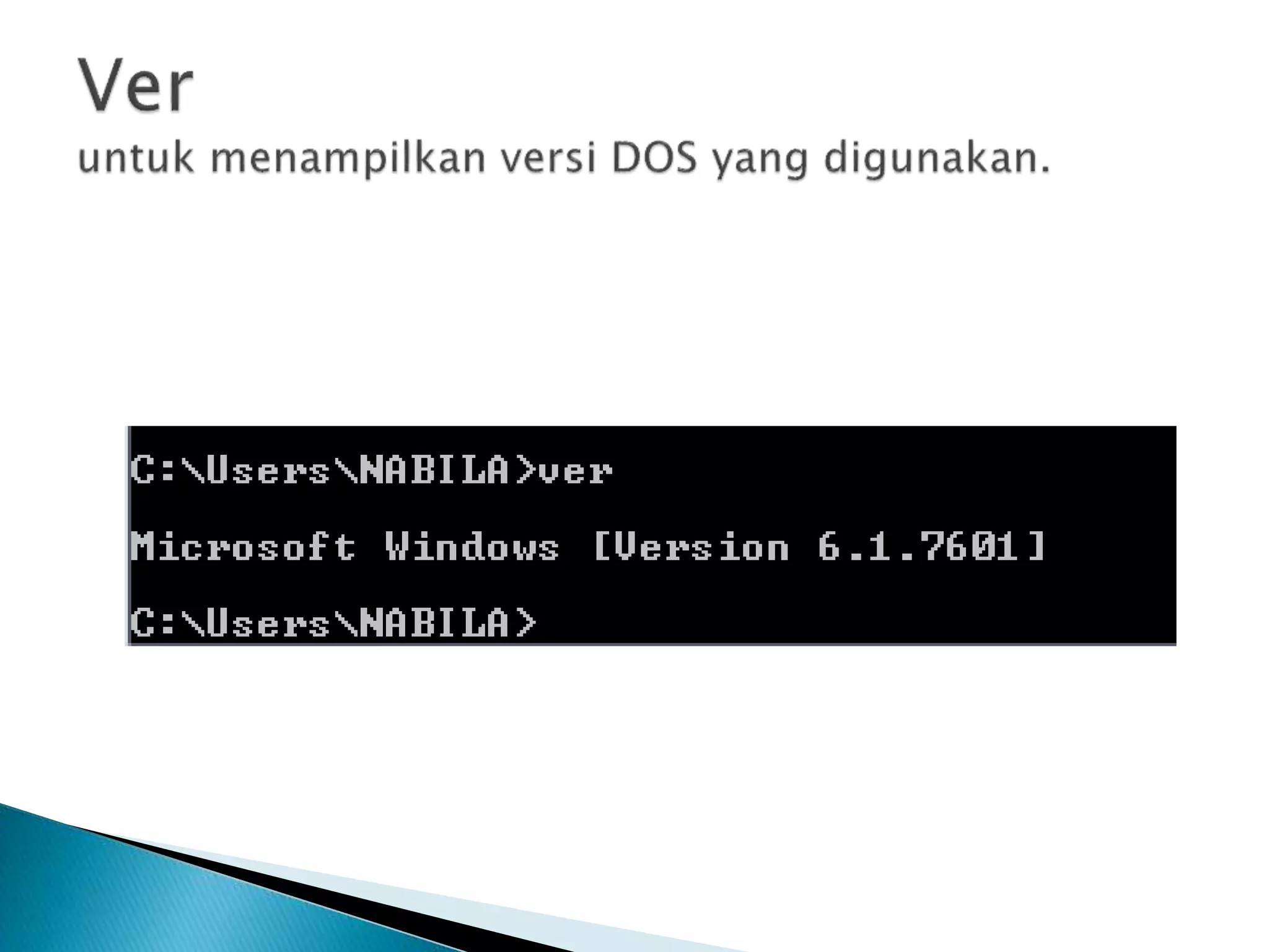 Perintah-perintah DOS
