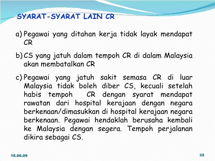 jenis cuti penjawat awam