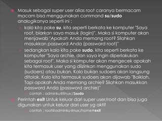 Perintah dasar cli linux (debian2) | PPT