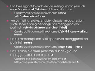 Perintah dasar cli linux (debian2) | PPT