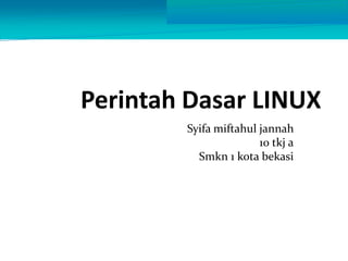 Perintah Dasar LINUX | PPT
