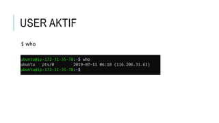 Perintah dasar sistem operasi linux | PPTX