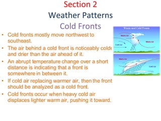 Section 2 Weather Patterns Cold Fronts ,[object Object],[object Object],[object Object],[object Object],[object Object]