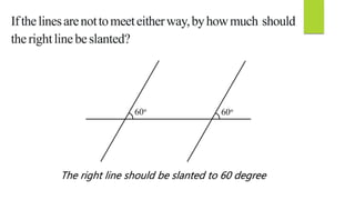 The right line should be slanted to 60 degree
 
