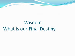 Qoheleth is worried about injustice and wickedness