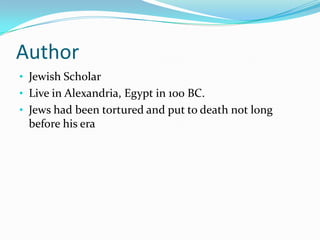 Qoheleth came to the conclusion that life was a mystery he couldn’t solve                   Wisdom: What is our Final Destiny