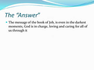 The Book of EcclesiastesThis book is known for “a pessimistic outlook on life”