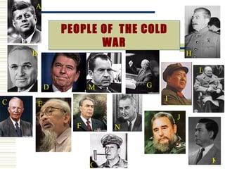 A


                PEOPLE OF THE COLD
                       WAR
    B                                     H

                                              L

            D         M       G
                                  I
C       E
                                      J
                  F       N



                                                  K
                      O
 