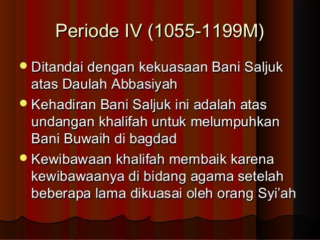 Periode Pemerintahan Bani Abasiyah