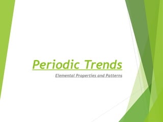 Periodic Trends
Elemental Properties and Patterns
 