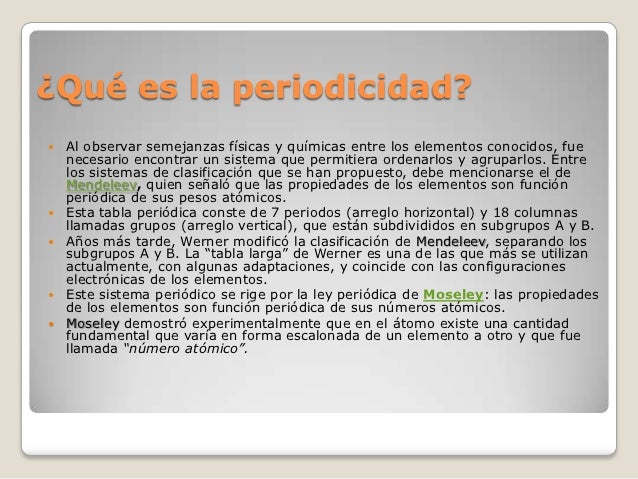 Periodicidad quimica