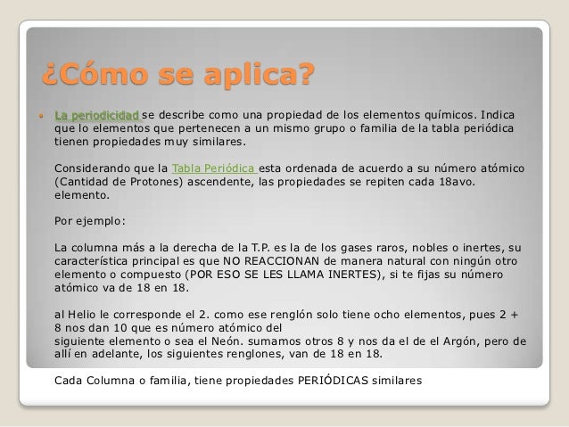 Periodicidad quimica
