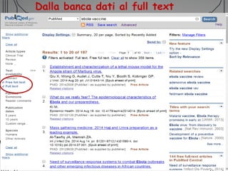Dalla banca dati al full text
 