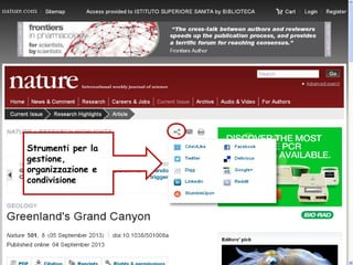 Strumenti per la
gestione,
organizzazione e
condivisione
 