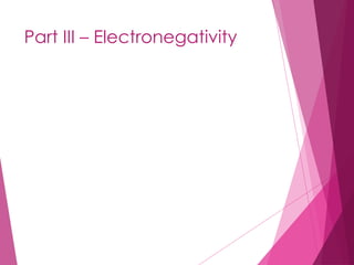 Part III – Electronegativity
 