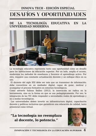 Innovación y Tecnología en la Educación Superior | PDF