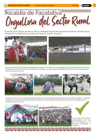 Cundinamarca, Edición 59 2018 El éxito reflejado en palabras Políticos
 