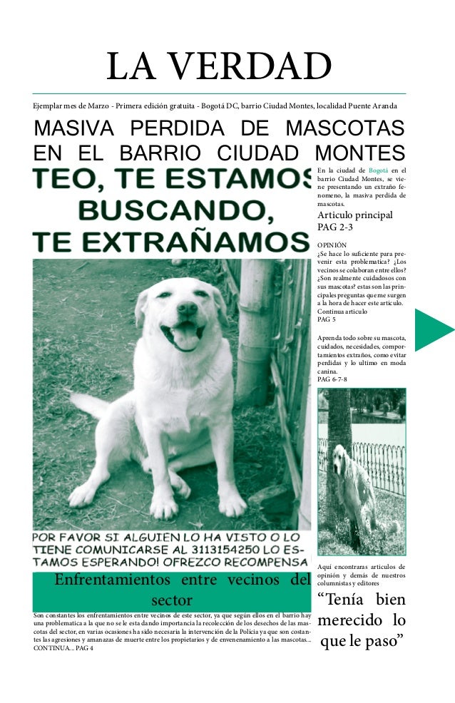 Periodico la verdad Bogotá Colombia