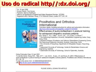Uso do radical http//:dx.doi.org/   