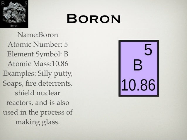 Boron Atomic Number Boron Atomic Number