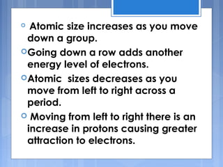 Periodic table Development and Trends | PPT