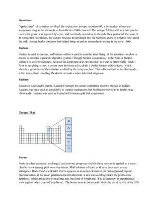 Strontium Application Periodic table | DOCX