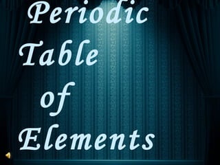 Periodic
Table
of
Elements
 