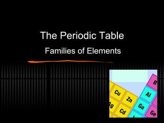 The Periodic Table Families of Elements 