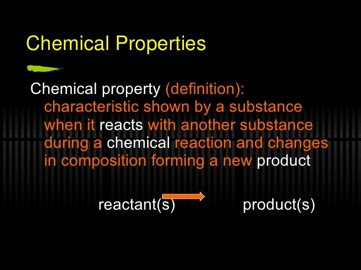 Chemical Property Reactivity Definition Chemical Property Reactivity Definition